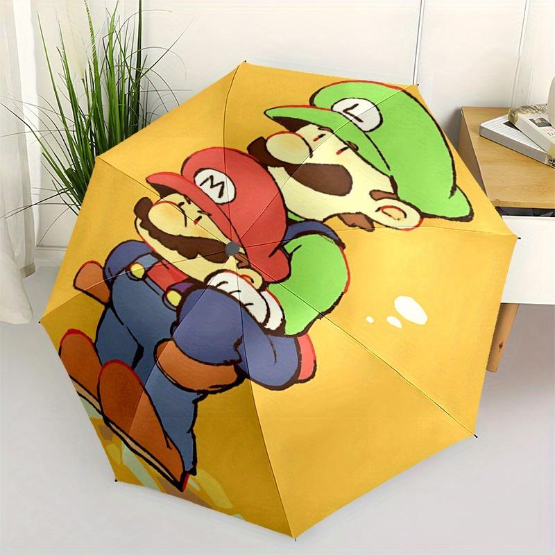 1pc Mario Automatic Umbrella with Folding Feature - Compact Travel Umbrella, Perfect Gift for Birthday, Christmas, 044
