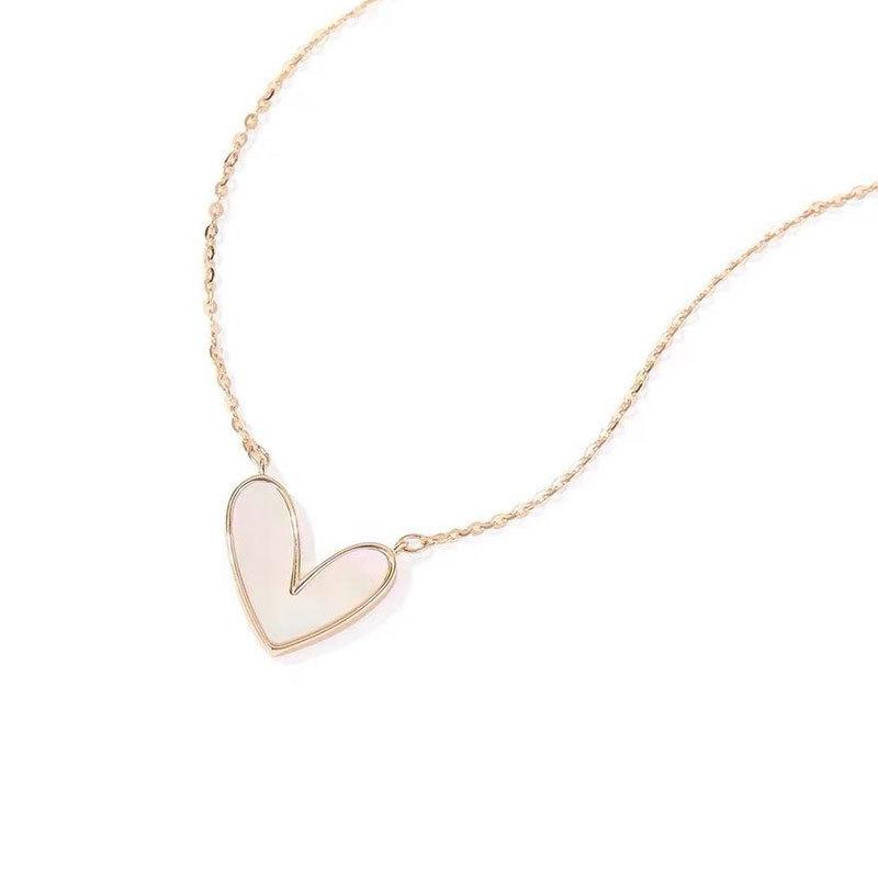White Love Titanium Steel Necklace Women's Collarbone Chain