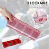 1Pcs Durable 4 Compartments Parts Storage Box Blue Red with Lid Screw Organizer Box Display Plastic Tool Part Container Bin