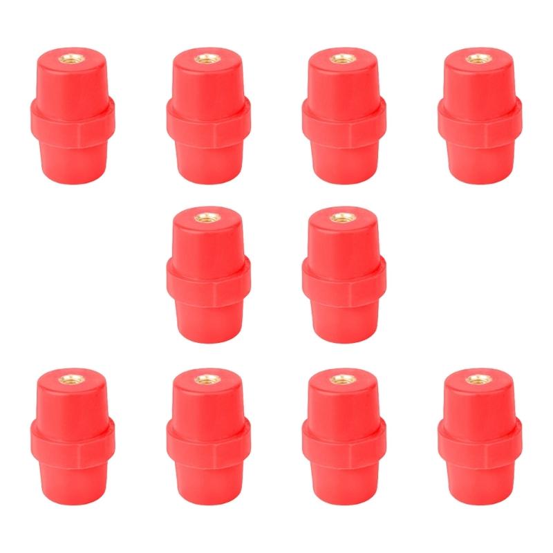 10Pcs 8mm High Low Voltages Insulation Column High Strength Busbar Insulator Supporter Polyester Standoff Insulators