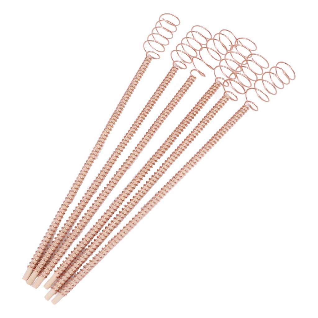 6 STÜCK Elektrokultur Pflanzenstäbe 12 Zoll Naturholzstab umwickelt mit Reiner Kupferspule Gartenantennen für