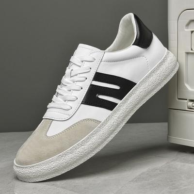 Fashion Men Fashion Casual Leather Shoes Men Luxe Male Breathable Sneakers Shoe Lace-Up Men's Walking Shoes 2024 New Simple Skate Shoes
