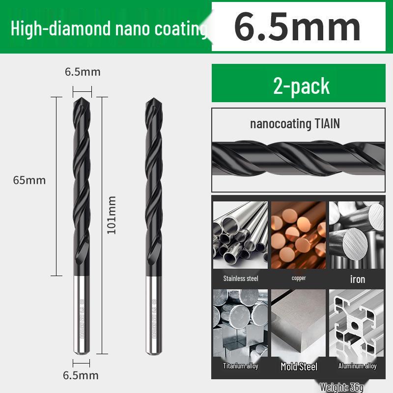 Nano Twist M35 Cobalt Straight Shank Drill Bit: Industrial-Grade with Large Capacity Spiral Flute for Fast Chip Removal