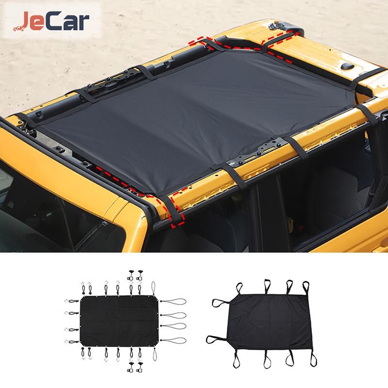 

JeCar мягкий верх на крышу от солнца солнцезащитный козырек сетка устойчива к ультрафиолетовому излучению для Ford Bronco 2022 до 4 дверей