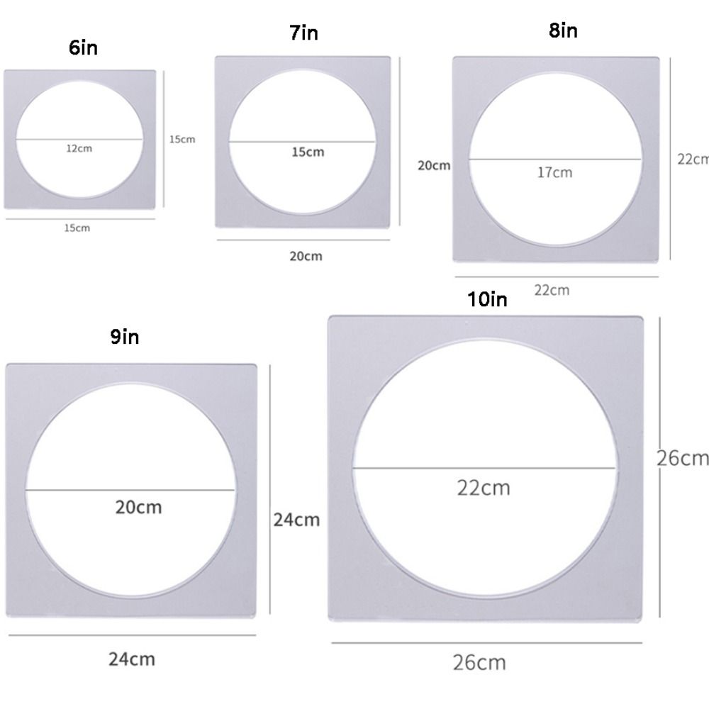 Transparent Square Acrylic Cake Discs Boards Round Hole Layer Cake Mould Cake Scraper  Cream