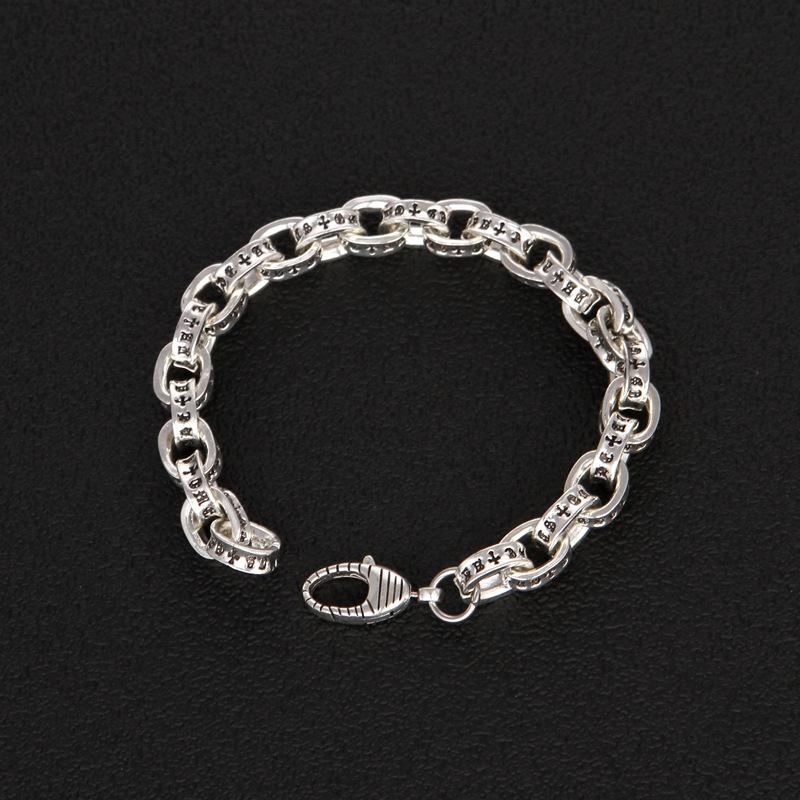 Crowe Cross Bracelet Hip Hop Trend Punk Retro Thai Silver Hipster Personality Couple Bracelet