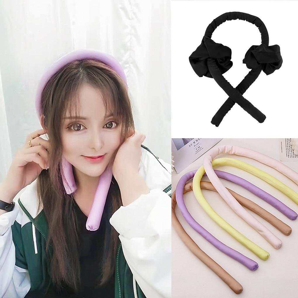 Heatless Curling Rod Headband No Heat Curls Ribbon Hair Rollers Sleeping