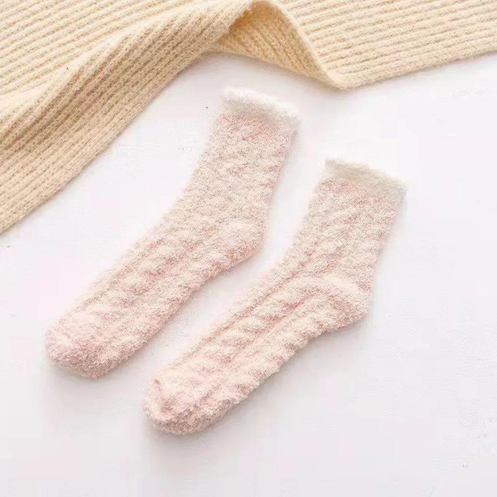 Warm Thick Velvet Socks for Women Cozy Plus Size Winter Sleeping Socks for Home Autumn Ankle Socks Bedroom Housewear