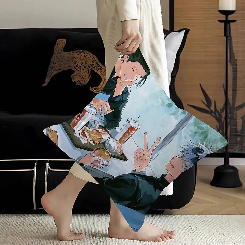 J-Jujutsu K-Kaisen G-Gojo Anime Cushion Cover Car Throw Pillow Case For Sofa Car Christmas Gift 40x40cm 45x45cm