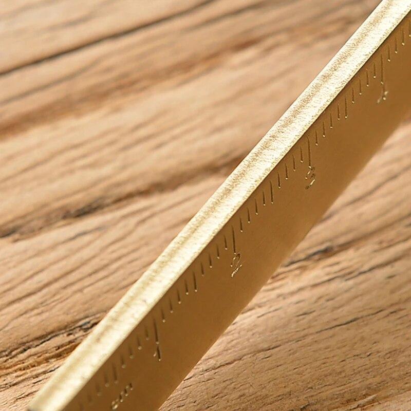 Copper Brass Ruler Outdoor Measure Ruler Tool EDC Measuring Rulers Portable Handy Straight Ruler Painting Measuring Tool