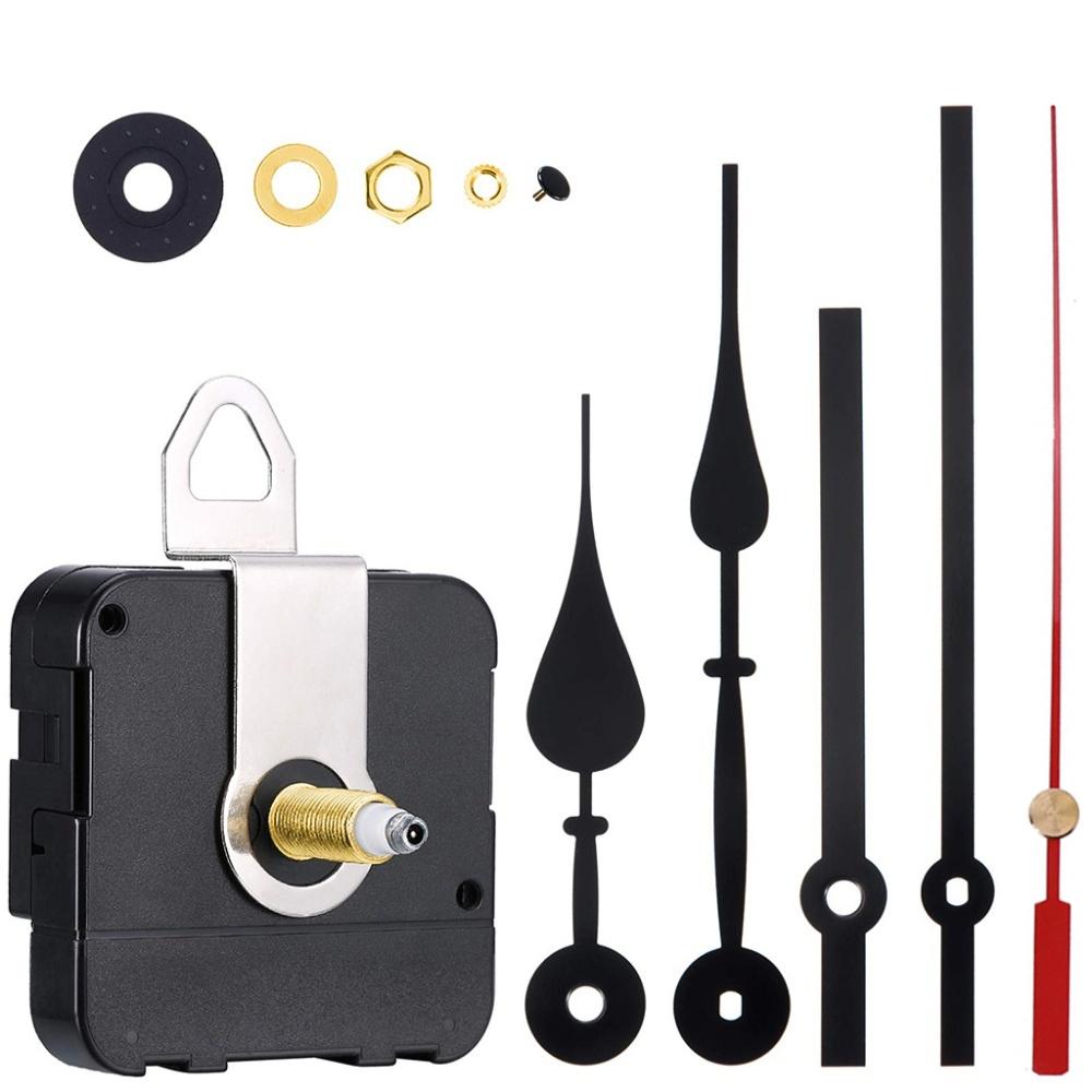Quartz Wall Clock Movement Kit 20mm Shaft Length 117mm Thread Height with Clock Hands Suitable for Clock Panel Repair
