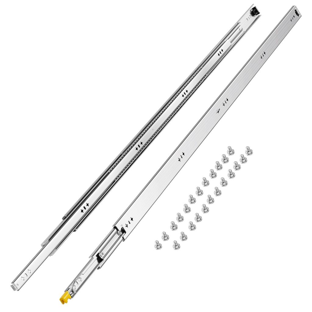 1 Pair 16-60 in Soft-Close Drawer Slides Ball Bearing Full Extension