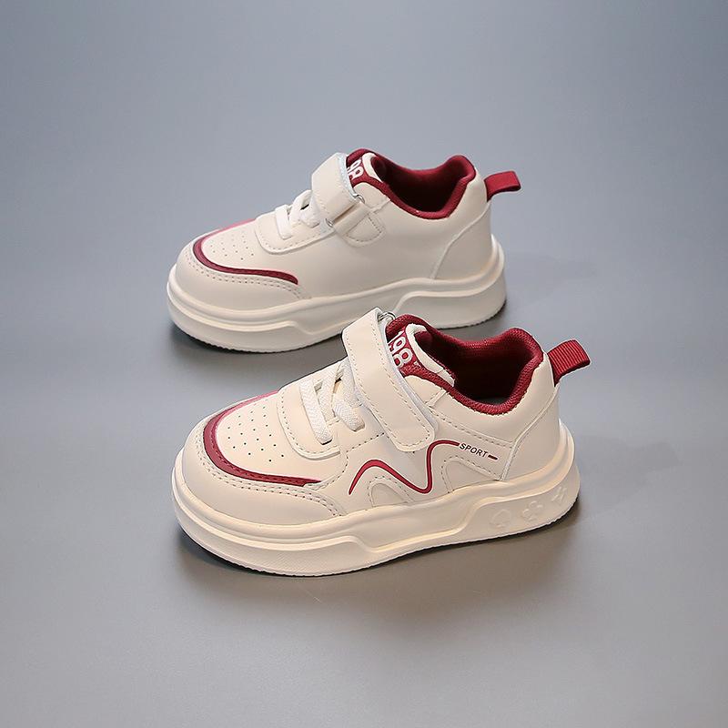Children's sports shoes 2025 spring and autumn new boys toddler shoes breathable Internet celebrity board shoes little girl casual white shoes