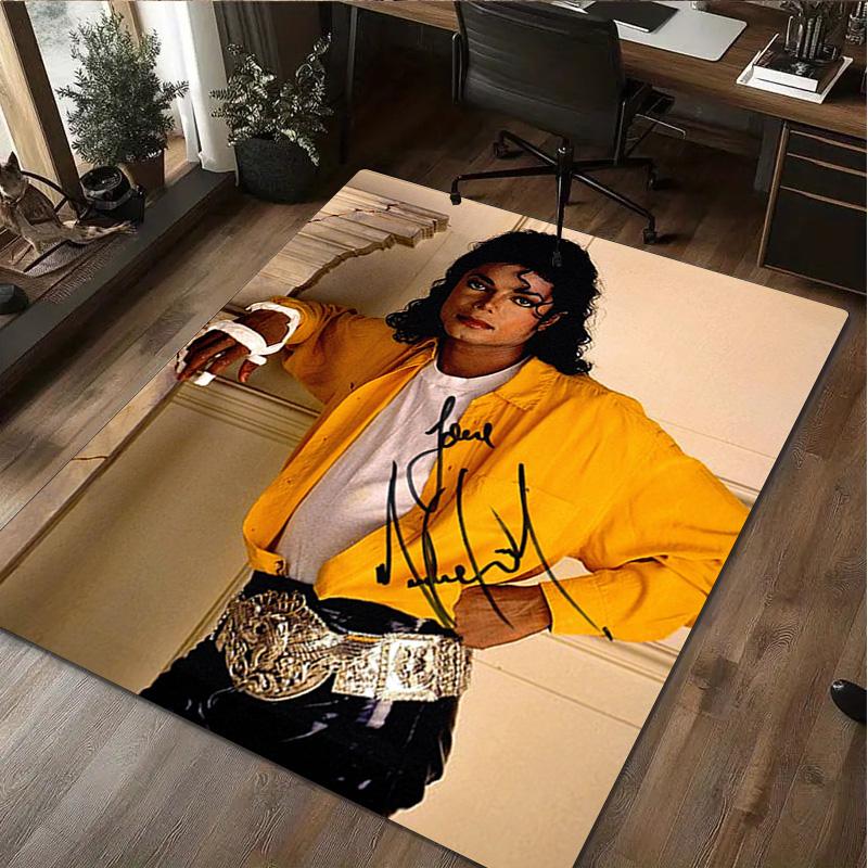 Michael Jackson Druck Teppich - Heimdekoration Teppich Für Wohnzimmer Schlafzimmer Bodenbelag Computerstuhl Bereichsteppich