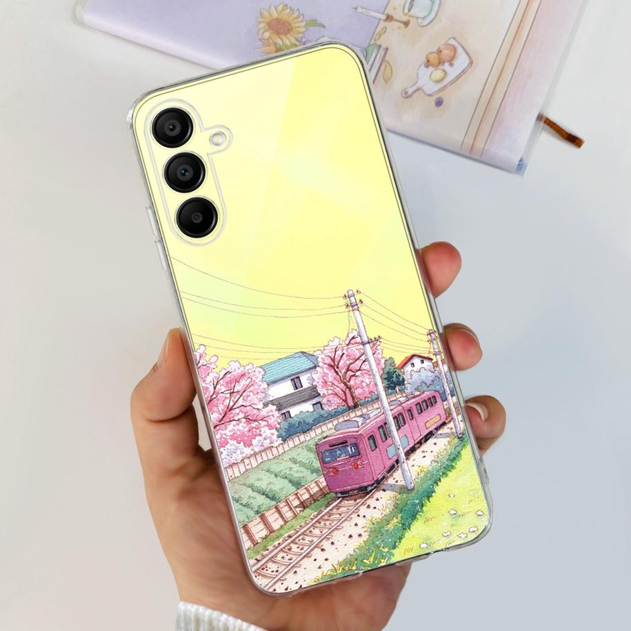 Luxuriöse Handyhülle mit Marmormuster für Samsung Galaxy A16 5G (A 16 2024) aus weichem, transparentem Silikon.