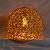 25cm Rattan Lysekrone Rund Fuglerede Hus Stråhatt Bambusveving Lampe Kreativ Pastoral Retro Balkong Restaurant Lampe
