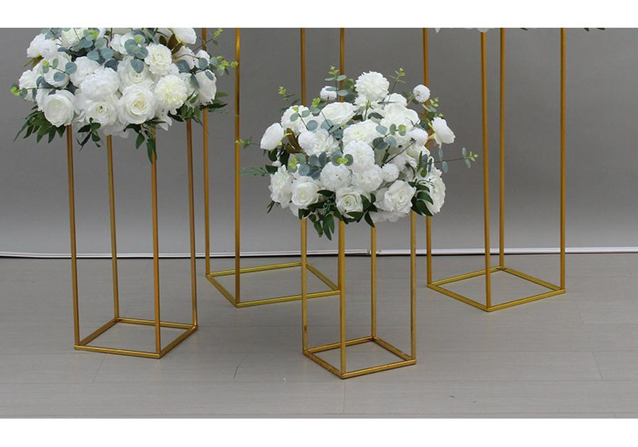 Simulated Silk Floral Arrangement: Round Flower Ball for Aisle, Table, or Wedding Stage Decoration.