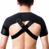 Adjustable Shoulder Support Strap Double Bandage Cross Compression Brace for Posture Correction Pain Relief