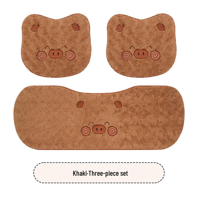 Warmer Plüsch Schwein Cartoon Rücksitzkissen - Winter Wrap-Around