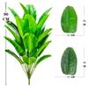 1 Pcs Artificial Banana Tree Fake Palm Leaf Monstera Leaf Large Tropical Palm Tree Realistic Green Plant for Home Decoration