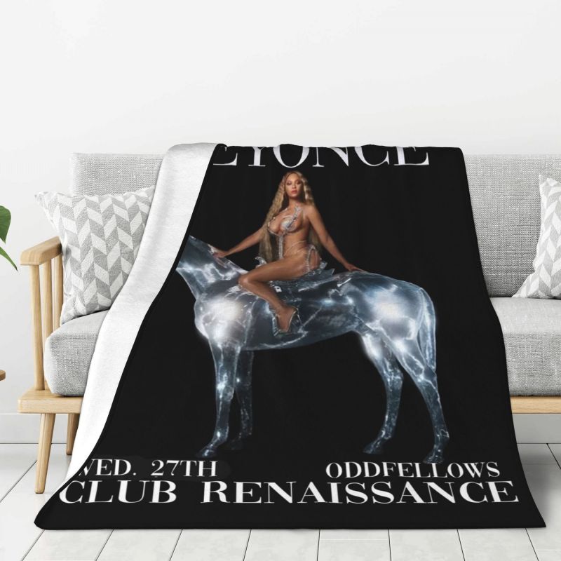 Benutzerdefinierte Beyonce Renaissance Tour Konzert Film Decken Warme Flanell Überwurfdecke für Schlafzimmer Büro Tagesdecken