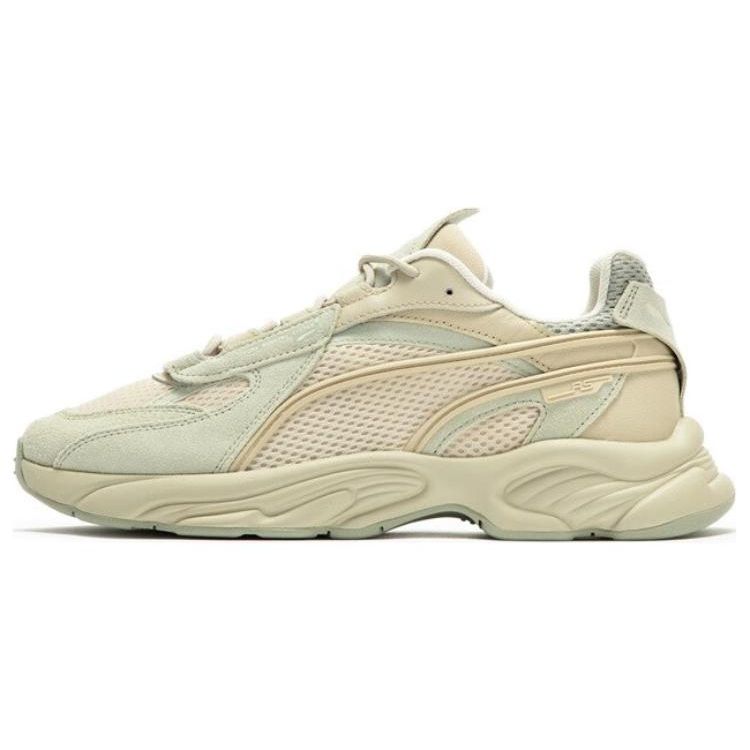 Puma Rs-Connect Desert Fabric Leather Sports Comfort Low-Top Lifestyle Shoes Unisex Shoes Beige Green 387730-02