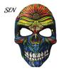 Scary Skeleton Face Masque Day of The Dead Skull Masque, Halloween Sugar Full Festival Costume Supplies Masquerade Party Accessory for Cosplay,
