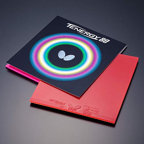 Butterfly Tenergy 80 Table Tennis Rubber, 05930, Red, Extra Thick