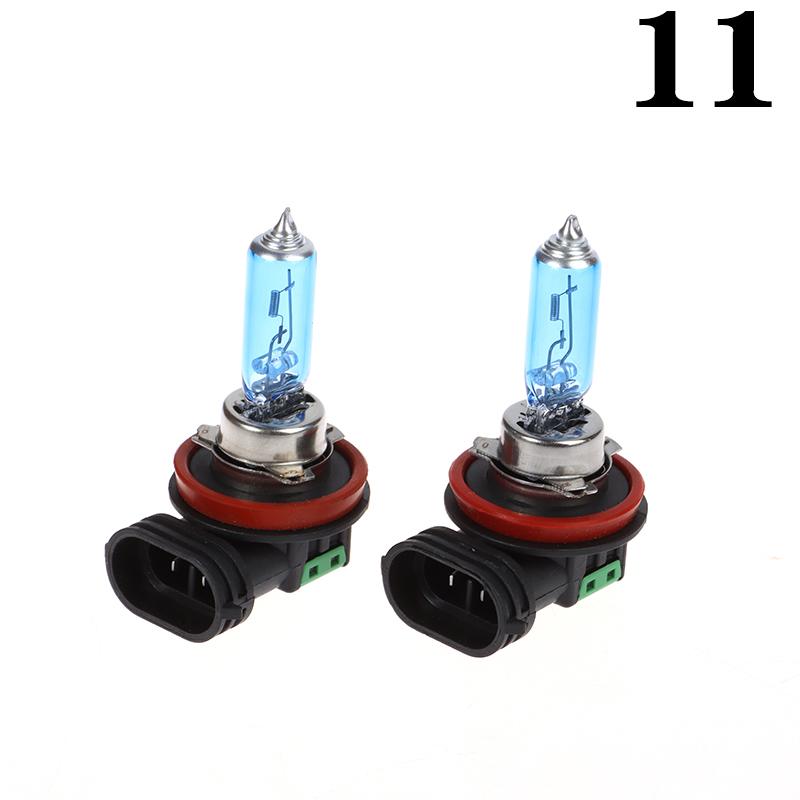 2Pcs H1 H3 H4 H7 H11 Car Headlight Bulbs 12V 55W 6000K White Halogen Lamps Auto High Low Beam Projector Fog Light