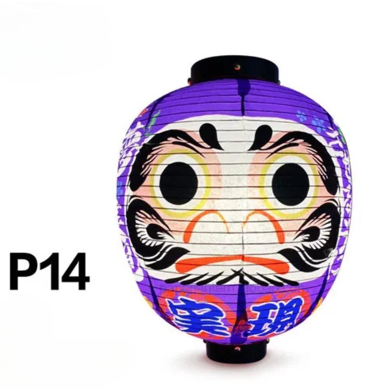 27x35cm Japanese Style Wish Dharma Hanging Lantern Sushi Pub Bistro Restaurant Izakaya Decor Colorful Round Lanterns