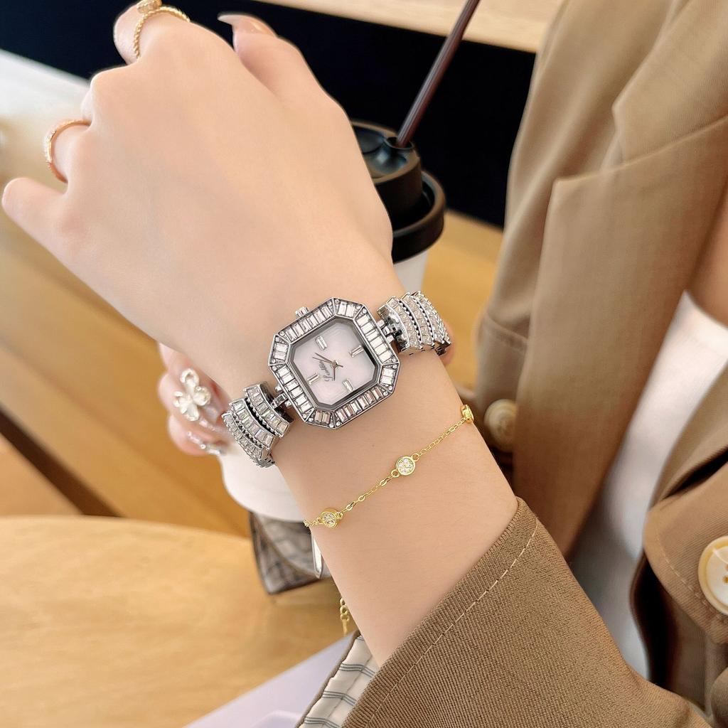 9648 Watch Bracelet Women'S Full Diamond Fritillary Surface High Value Square Women'S Watch