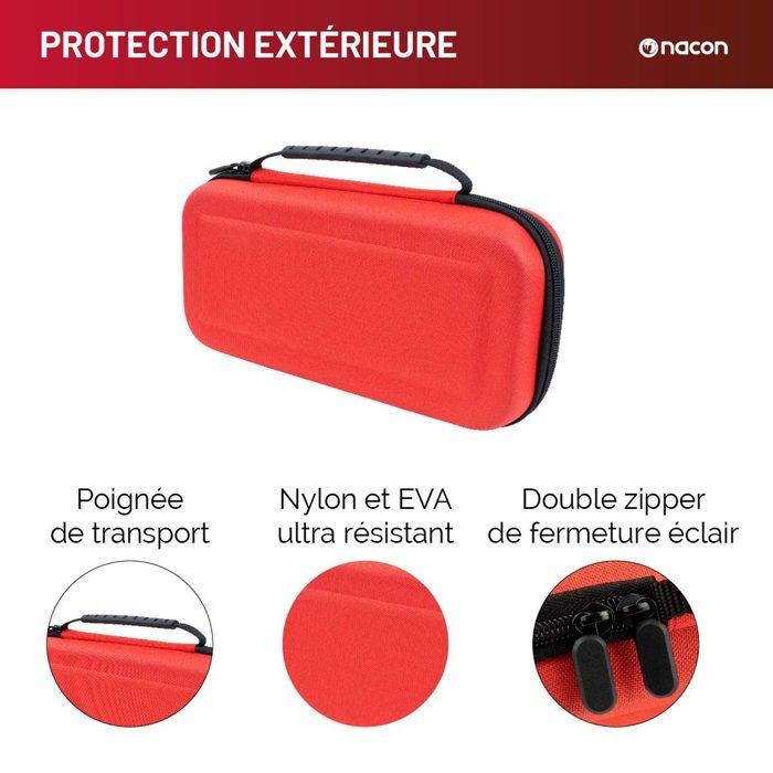 Pochette De Transport - NACON - Compatible Nintendo Switch 2, OLED & Lite - Rouge - Housse Gamebag - Compacte