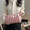 Elegant Puffer Makeup Clutch Purse Space Cotton Toiletry Storage Organizer  Women