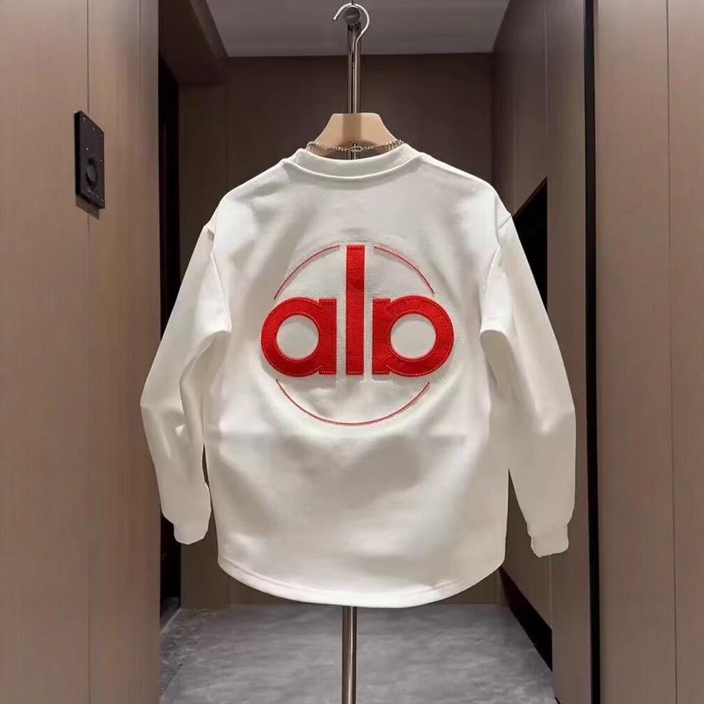 2025 Autumn Men's Trendy Letter Embroidery Round Neck Loose Sweatshirt