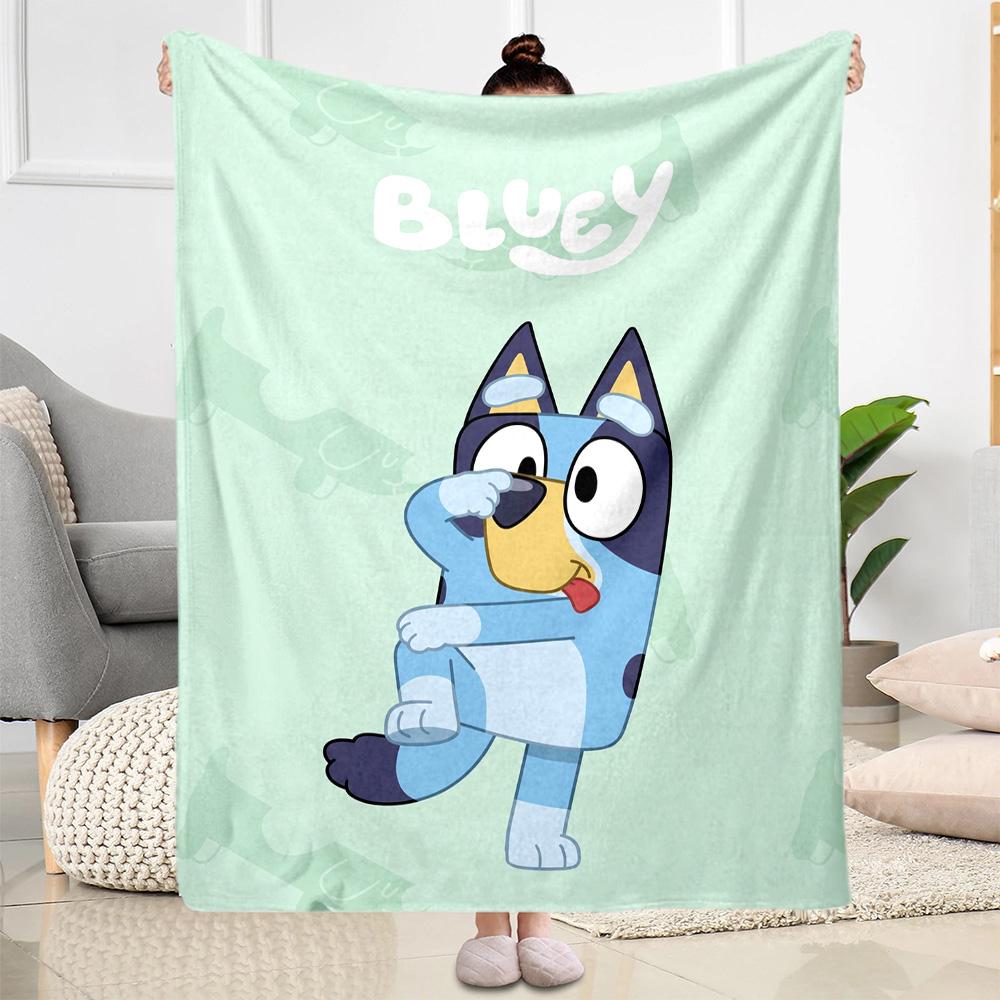 Bluey's Colorful Adventures Blanket Ultra-Soft Perfect for Livingroom Seaside Bedding All-Season Use Playful Design