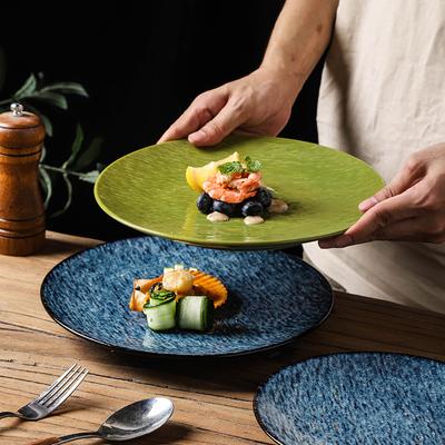 Japanese Vintage Steak Platter Restaurant Hotel Ceramic Platter Dessert Pastry Setting Tableware