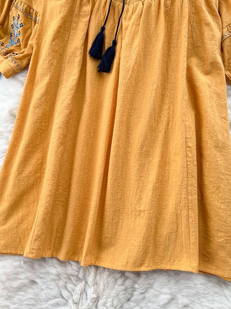 Damenkleid im nationalen Stil mit Stickereien im Retro-Stil, schmale Passform, mittellange Rüschen, Vintage-Gothic-Kleider, elegante Puffärmel, neues Partykleid