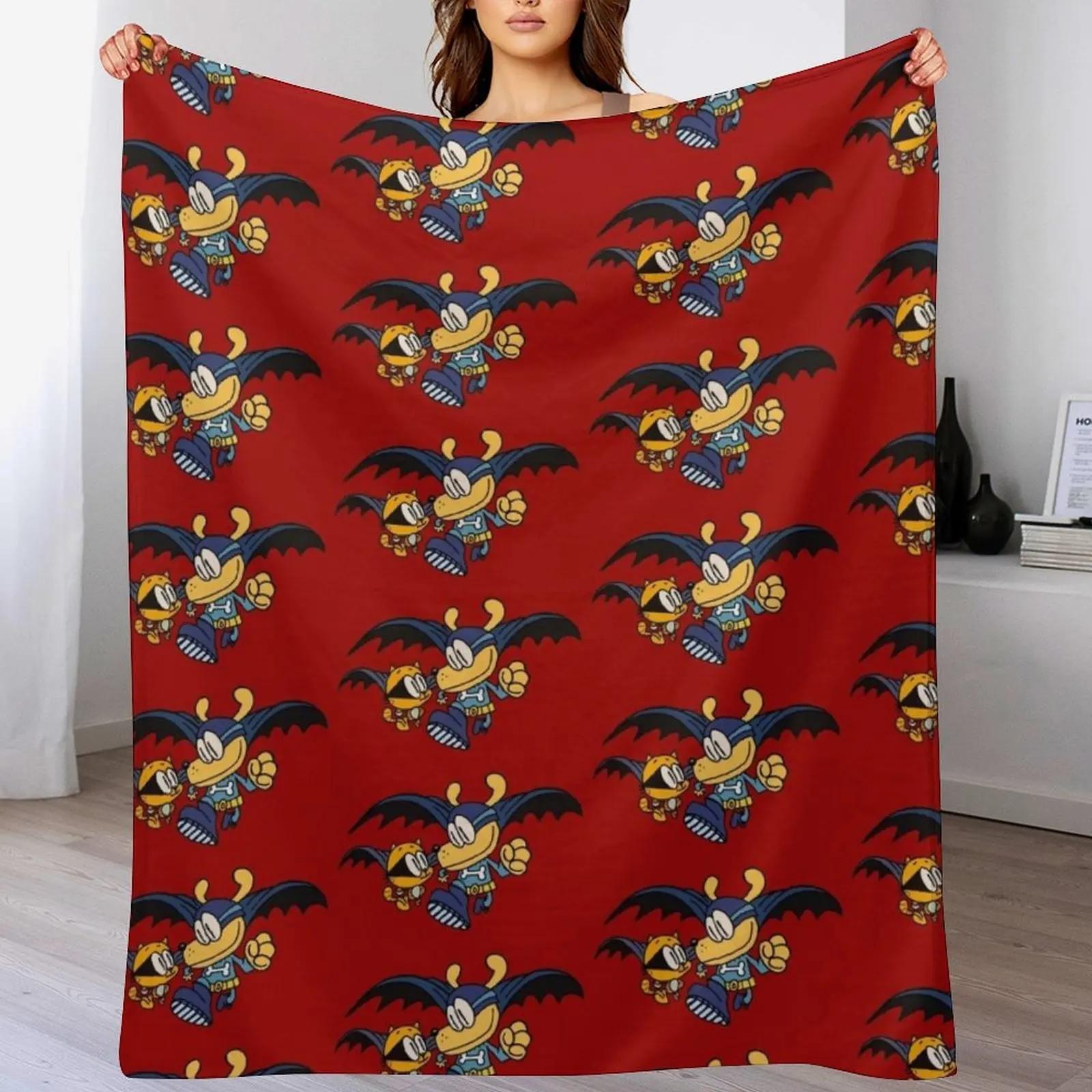 

Dog Man and Cat Kid running fan art Throw Blanket Cozy Warm Blanket for Bed Room Decor 102x76cm(40x30in)