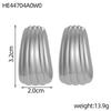 INSSGG European Diamond Quilted Oval Stud Earrings in Titanium Steel