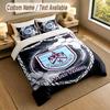 3Pcs Bedding Set Custom Name Text, 1 Sheet 2 Pillowcases Home Bed DecorBurnley Football