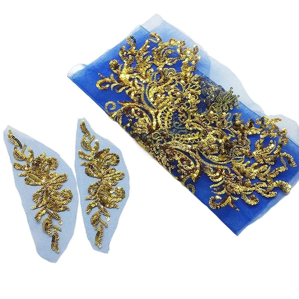 Sequin Embroidery Sequined Embroidery Patches DIY Lace Appliques Stage Costumes