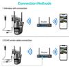 LS VISION Cámara PTZ Exterior UE 9MP 4K HD Zoom Híbrido 8X Tres Lentes Doble Pantalla Cámara IP Wifi 4MP Alarma Luz Policial Vigilancia CCTV ICSee