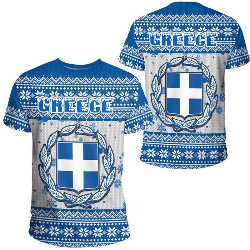 Greece Sports Graphic Short-Sleeve T-Shirt, Casual Wear