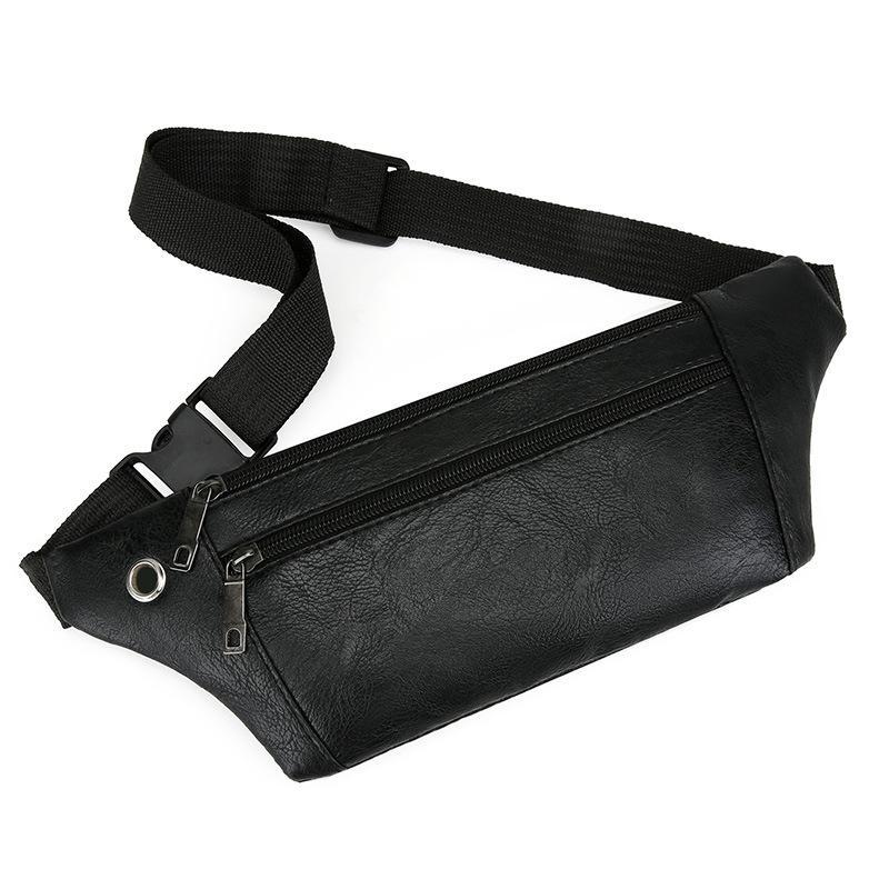 Bauchtasche Herren Tragbarer Gürtel Handy-Bauchtasche Schicht PU-Leder Multifunktional Einzelne Schulter Crossbody Handy-Tasche