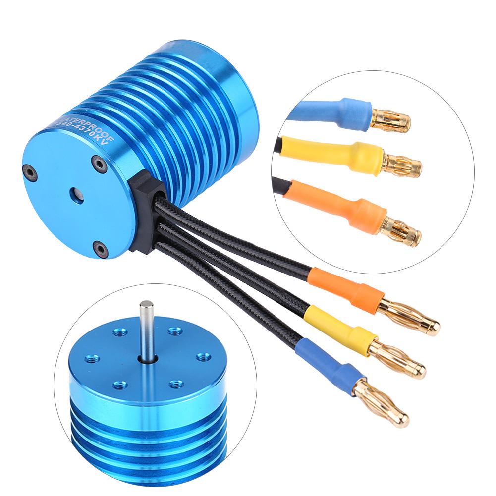 F540 4 Poles 4370KV Sensorless Brushless Motor W  Cent3.175mm Shaft for 1 10 1 12 RC Car (4370KV)
