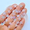 100Pcs New Cute Mini 8mm /9*10mm Mixed White Starfish Resin Nail Parts Accessories Kawaii DIY Nail Art Decoration