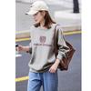 Women's Commuter Round Neck Letter Air Layer Sweatshirt