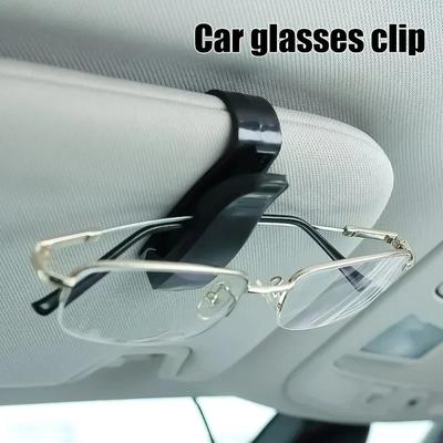 Visère Solaire Universelle pour Voiture Boîte à Lunettes Clip pour Lunettes de Soleil Porte-Carte Billet Attache Trousse à Stylo Accessoires Intérieurs pour Lunettes