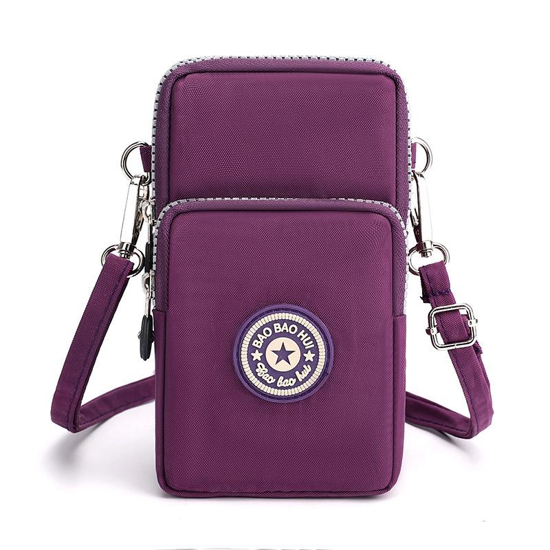Korean Style Crossbody Phone Bag – Women's Fabric Pouch, Neck Hanging Sports Armband, Vertical Wrist Coin Purse