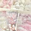 Handmade Pink & White Fluffy Wings Card Holder for DIY Journals & Decorations
